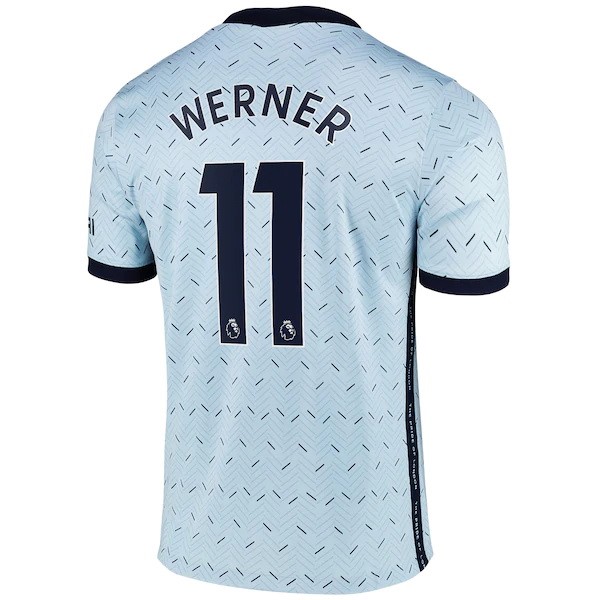 Camiseta Chelsea NO.11 Werner Replica Segunda Ropa 2020/21 Azul